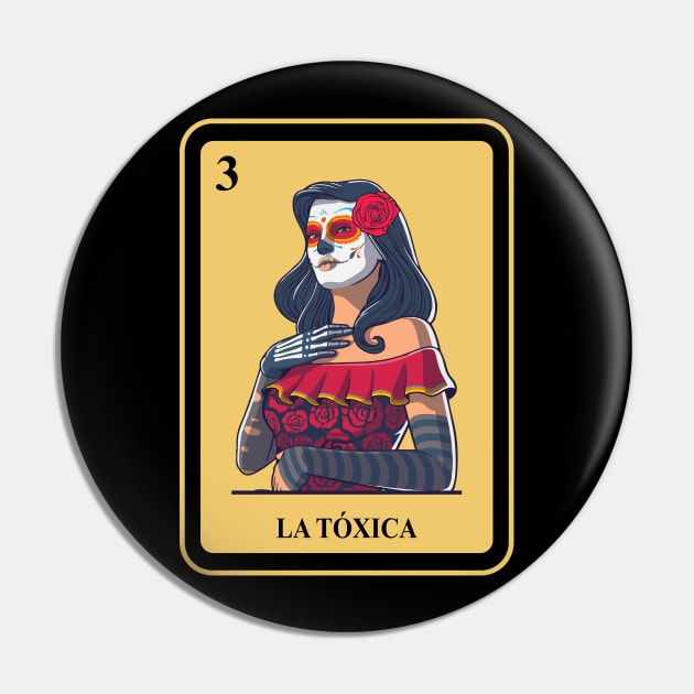 Mexican La Tóxica lottery traditional Bingo Card game Pin by FunnyphskStore