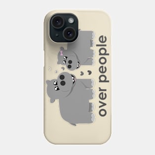 Hippos Over People Phone Case