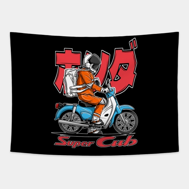 Super Cub Tapestry by Lenimski