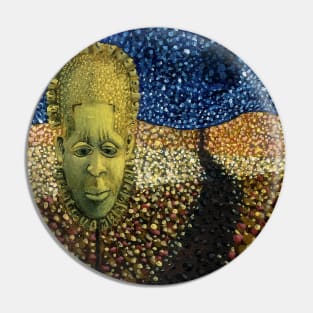 African Mask Pin