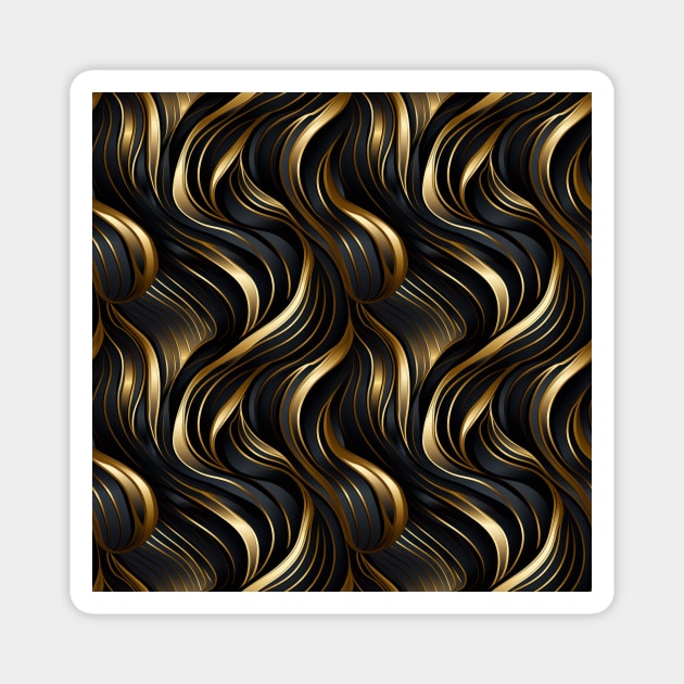 Golden Lattice: Luxurious Linearity in Gold Magnet by star trek fanart and more