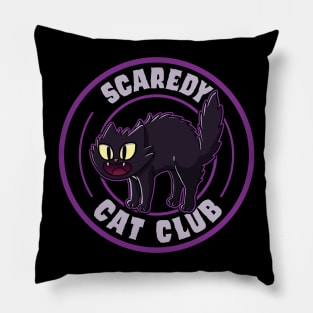 Scaredy Cat Club - Black Pillow