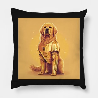 Golden Retriever Dog The Force Android Astronaut Pillow