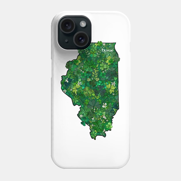 Illinois Irish Shamrock Garden Phone Case by IrishViking2