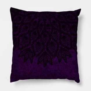 Purple and Black Filigree Pillow