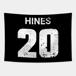 Nyheim Hines 20 Jersey Number Distressed - Black Tapestry