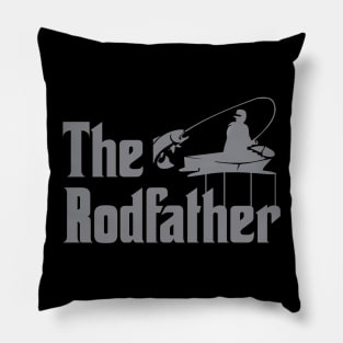 The Rodfather Funny Fishing Gift for Fisherman Pillow