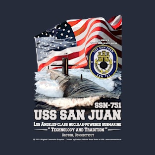 USS San Juan SSN-751 submarine veterans T-Shirt