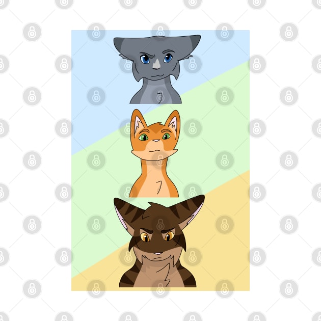 ThunderClan Leaders by ceolsonart