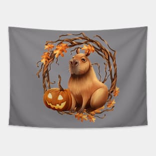 Halloween Capybara Tapestry