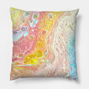 Cotton candy pouring art Pillow