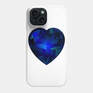 Blue and Turquoise Heart Gemstone Phone Case