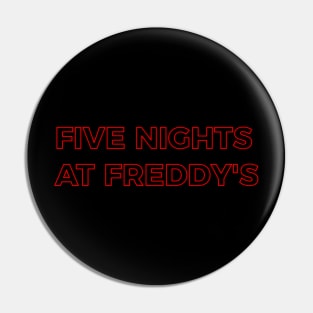 FIVE NIGHTS AT FREDDY'S alt. font Pin