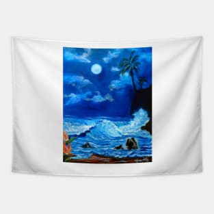 Tropical Moonlight Tapestry