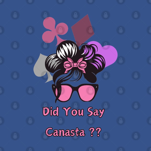 " Canasta Jubilation: Card Queen's Elegance"- Funny Canasta Lover by stickercuffs