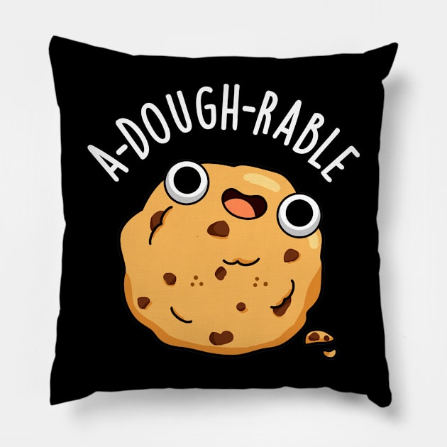 A-dough-rable Cute Cookie Pun Pillow by punnybone