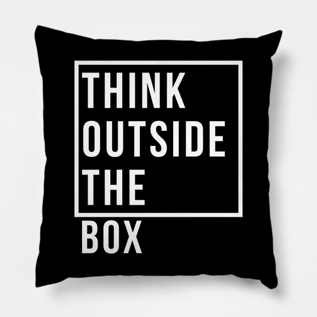 Think Outside Of The Box Pillow by javva