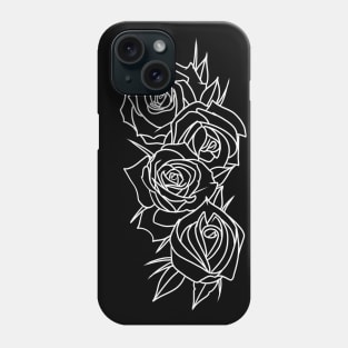 Bold Roses Blk Phone Case