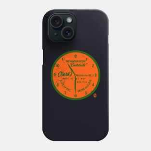 Vintage Clark's Round the Clock Restaurant Seattle Phone Case