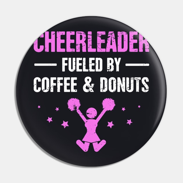 Coffee And Donuts | Cute Cheerleading Cheerleader Pin by MeatMan