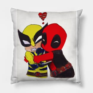 Deapool & Wolverine Funny Design Pillow