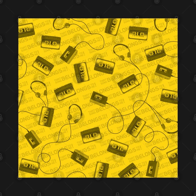 Yellow Walkman and Cassette by TurtleNotes