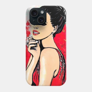 Woman in red Phone Case