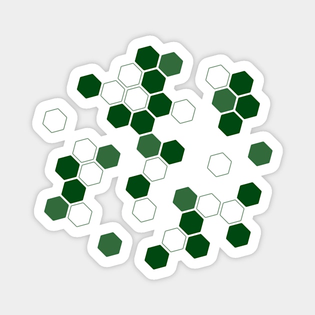 Hexagons in Green Magnet by amyvanmeter