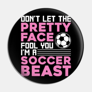 Cool Soccer For  Girls Soccer Lover Player Sports Pin