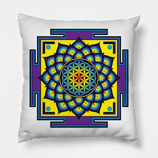 Flower of Life Mandala Pillow