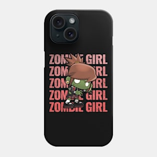 Zombie Girl Creepy Scary Kawaii Zombie Cute Halloween Outfit Phone Case