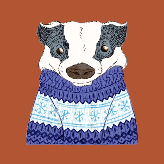 Badger in a Christmas Jumper by shiro