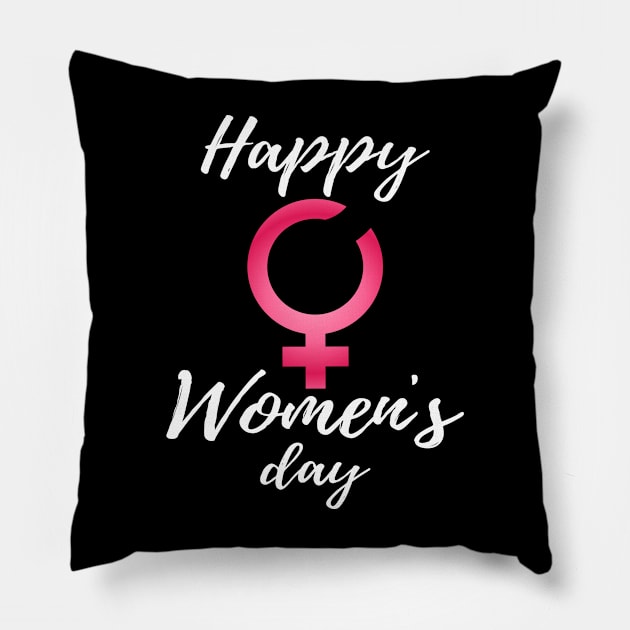 Happy Women's Day March 8th International Women's Day Pillow by Print Up