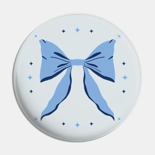 Pretty bow - blue Pin