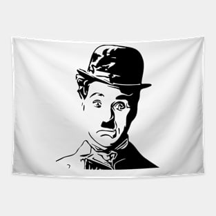 Charlie Chaplin Stencil Artwork Tapestry