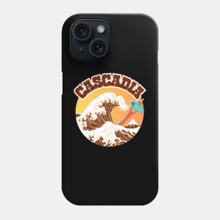 Cascadia. Great Wave of Coffee In A Cup. Phone Case