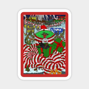 Happy Hellidays Wyrm Magnet
