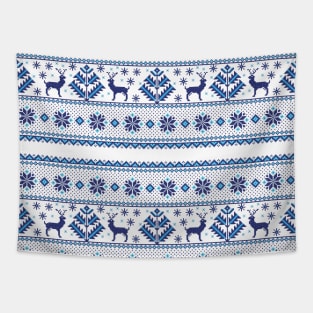 Ethnic blue ornament #7 Tapestry
