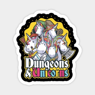 Dungeons and Unicorns Funny Halloween Kawaii Squad Party Magnet