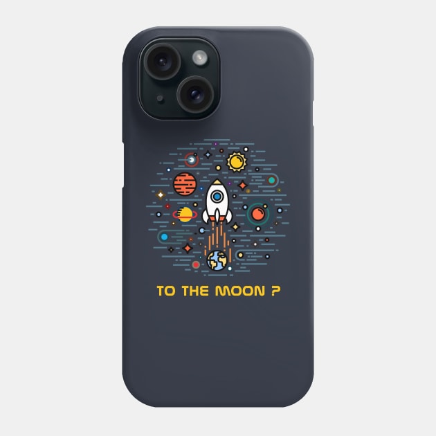 To the moon ? Phone Case by BullBee