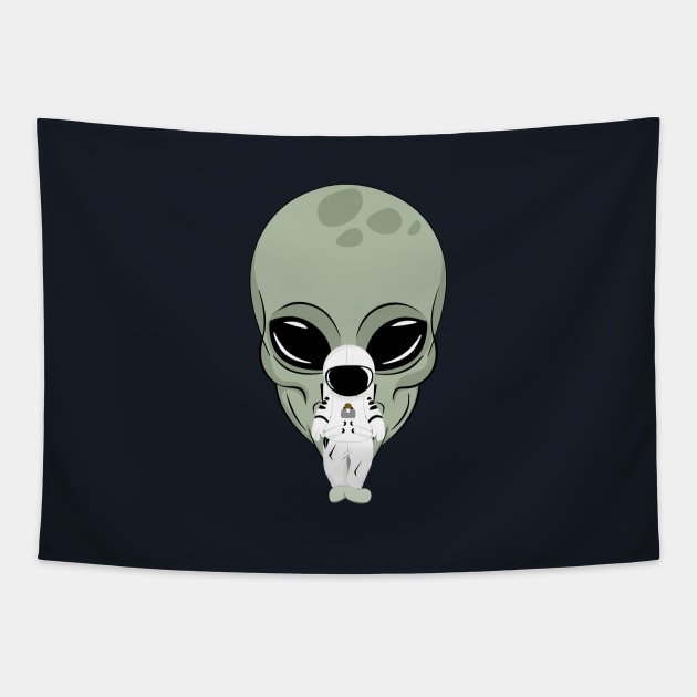 Alien observation Tapestry by MariRiUA