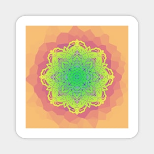 green mandala Magnet