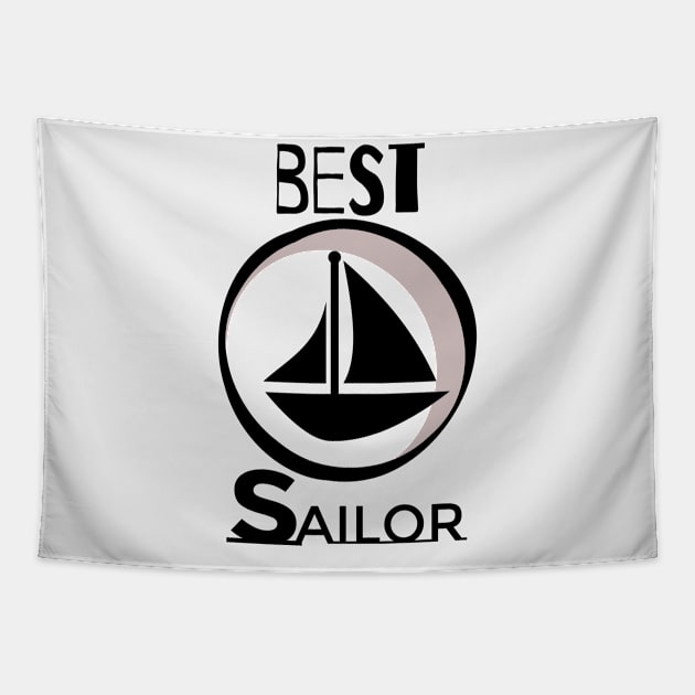 best sailor, fishing sailing design Tapestry by summerDesigns