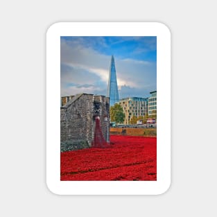 Tower of London Red Poppies England Magnet