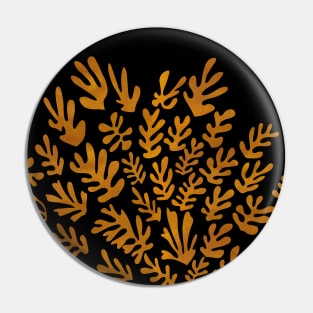 Gold and Black Leaves Pin