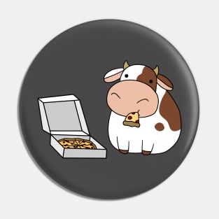 Cow with a Box of Pizza Pin