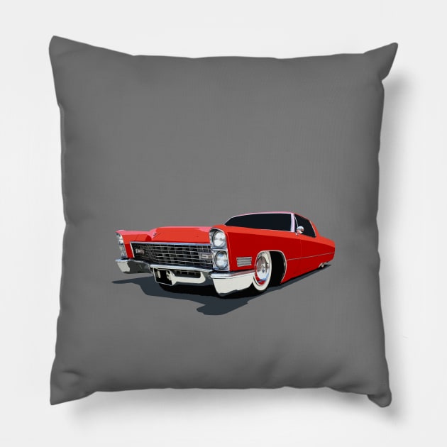 1967 Cadillac Coupe De Ville Pillow by mal_photography