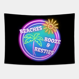 Beaches Booze & Besties Tapestry