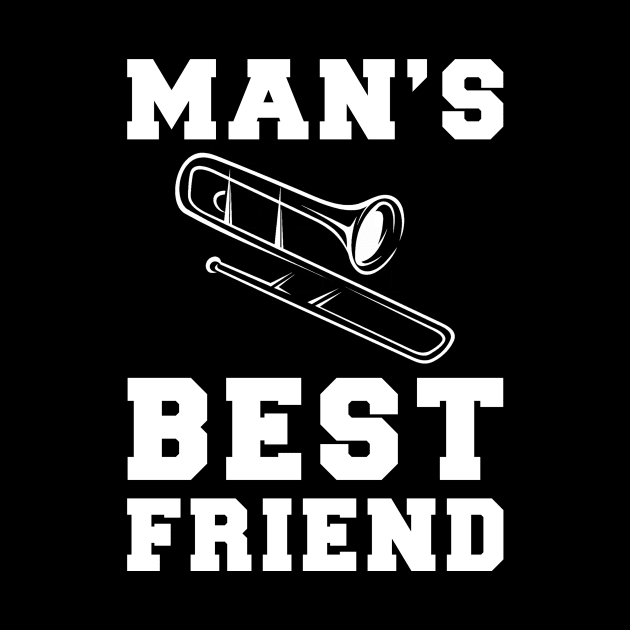 trombone Man's best friend tee tshirt by MKGift