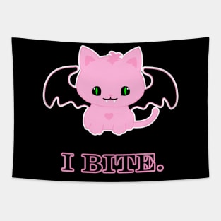 Crazy Cute Vampire Cat Meme Tapestry